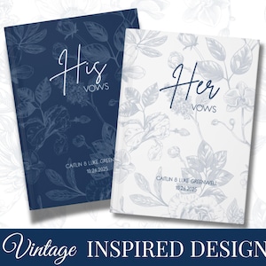 Vow Books Wedding Gifts For The Couple Custom His And Her Vow Books Elegant Wedding Keepsake Personalized Romantic Wedding Ceremony Gift