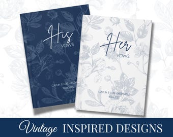 Vow Books Wedding Gifts For The Couple Custom His And Her Vow Books Elegant Wedding Keepsake Personalized Romantic Wedding Ceremony Gift