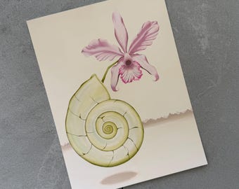 Shell Flower Fine Art Print of Original Painting