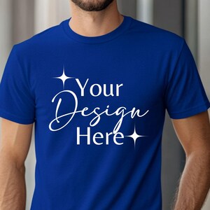 Bella Canvas 3001 Mockup, Bella Canvas Mockup, Mockup Bella And Canvas 3001, Blue Shirt Mockup, Blue Bella Canvas Mockup, Tshirt Mock up