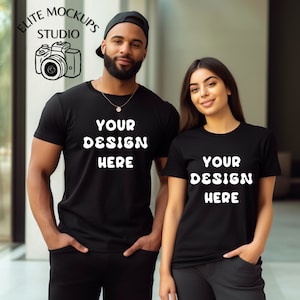 Bella Canvas 3001 Mockup, Black Bella Canvas Mockup, Tshirt Bella Canvas 3001 Mockup, Bella Canvas 3001 Model Mockup, Couple Bella Canvas