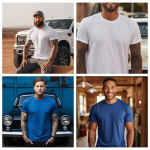 Bella Canvas 3001 Tshirt Mockup Bundle | 3001 Shirt Mock-up Bundle | Real Model Mock | Neutral Casual Simple Bella Canvas T-Shirt Mockups