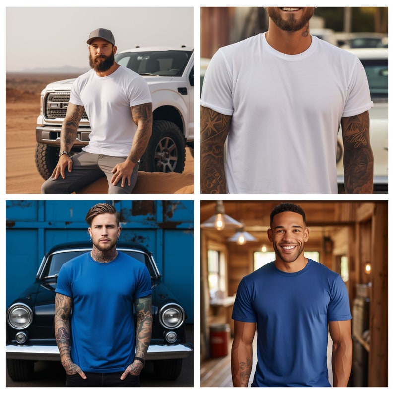 Bella Canvas 3001 Tshirt Mockup Bundle | 3001 Shirt Mock-up Bundle | Real Model Mock | Neutral Casual Simple Bella Canvas T-Shirt Mockups