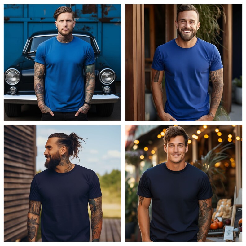 Bella Canvas 3001 Tshirt Mockup Bundle | 3001 Shirt Mock-up Bundle | Real Model Mock | Neutral Casual Simple Bella Canvas T-Shirt Mockups