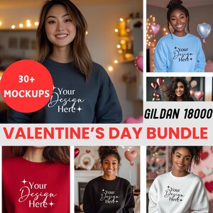 Gildan 18000 Mockup Bundle, Gildan Mockup Bundle, Sweatshirt Crewneck Mockup Bundle Print On Demand, Apparel Mockup Bundle, Instant Download