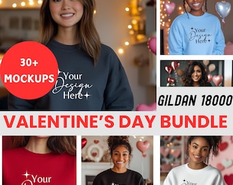 Gildan 18000 Mockup Bundle, Gildan Mockup Bundle, Sweatshirt Crewneck Mockup Bundle Print On Demand, Apparel Mockup Bundle, Instant Download