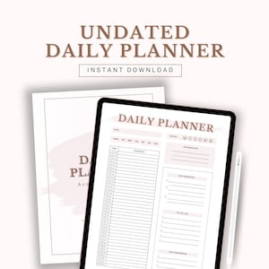 デジタルデイリープランナー（日付なし）Goodnotesプランナー、iPadプランナー、Notabilityプランナー、日付なしデジタルプランナー、美的デジタルプランナー