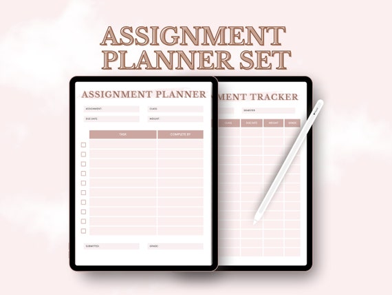 Assignment Planner Set | College Student Digital Planner (iPad)