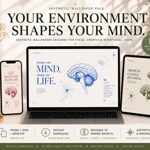 Rewire Your Mind Wallpaper Pack | iPhone, iPad, Desktop (Digital Download)