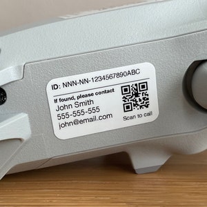 Adesivos de identificação de drones (conjunto de 4 adesivos) - Adesivos de registro FAA/CAA resistentes às intempéries para identificação