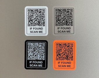 Lost-and-Found QR code stickers | Custom With Your Contact Details | Durable, Waterproof, Dishwasher Safe | Protect Your Property