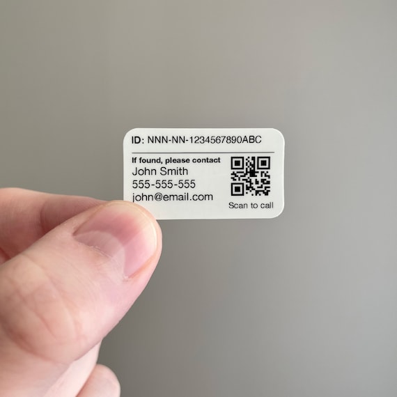 Drone ID Stickers with QR code - 4-pack
