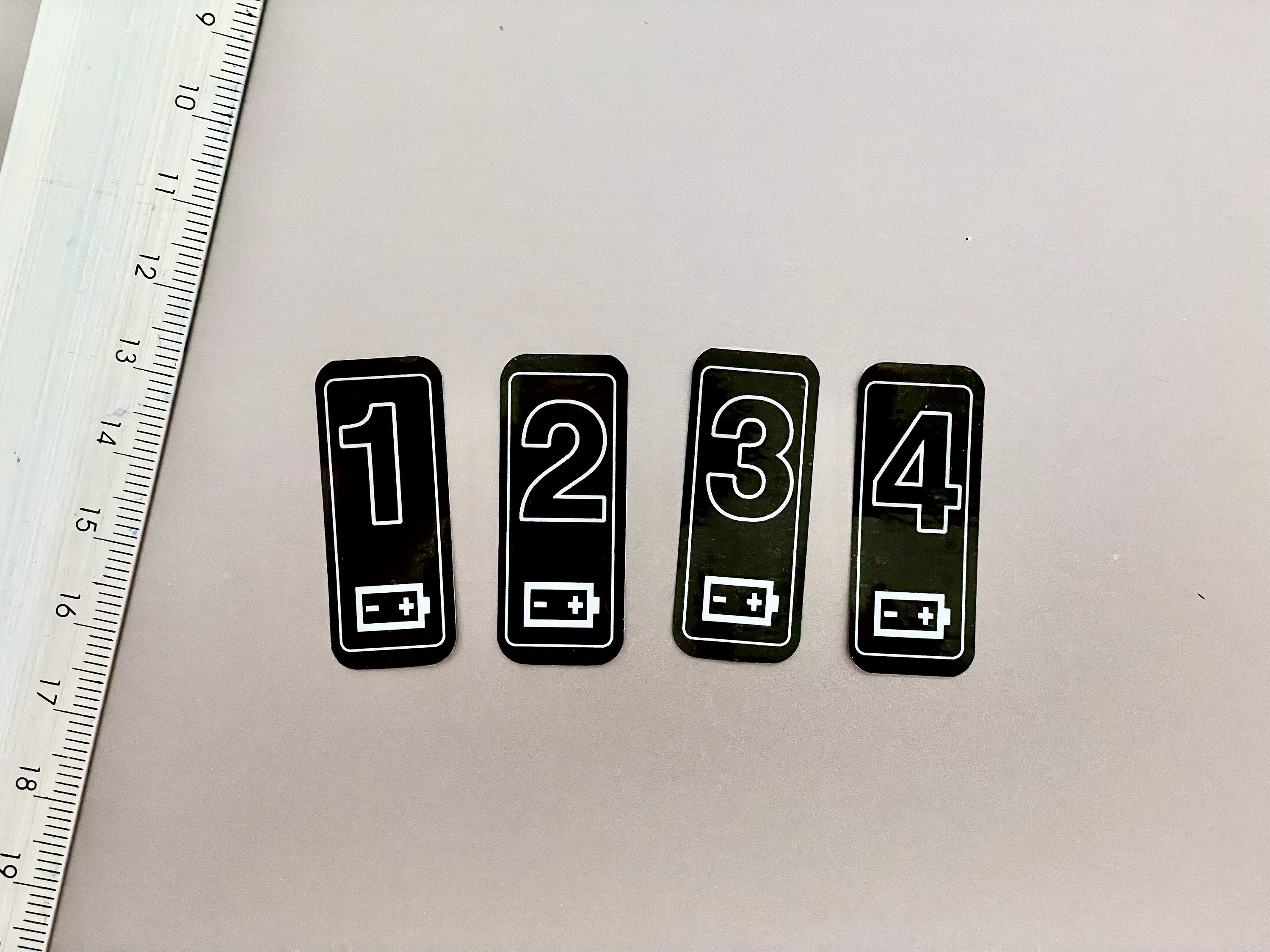 Number Stickers for Batteries Custom Drone Battery Labels/decals set of