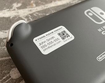 Lost-and-Found QR code stickers | Custom With Your Contact Details | Durable, Waterproof, Dishwasher Safe | Protect Your Property