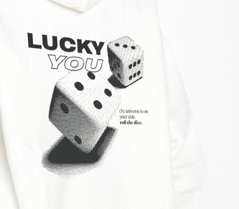 unisex lucky you streetwear graphic hoodie trendy sweatshirt image 5