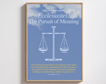 Digital Print A Time for Everything. Book of Ecclesiastes Bible King ...