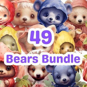 Pacote de clipart de urso de pelúcia