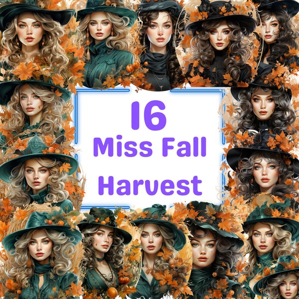 Miss Fall Summer Harvest Digital Download for Commercial Use on Clip Art, Art Print, Stickers, sublimation and T-shirts