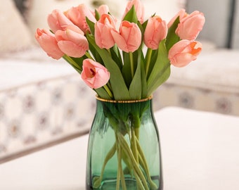 10 Stems of Artificial Tulip Flowers with Stem, Real Touch, for home, office, hotel, wedding, party and event