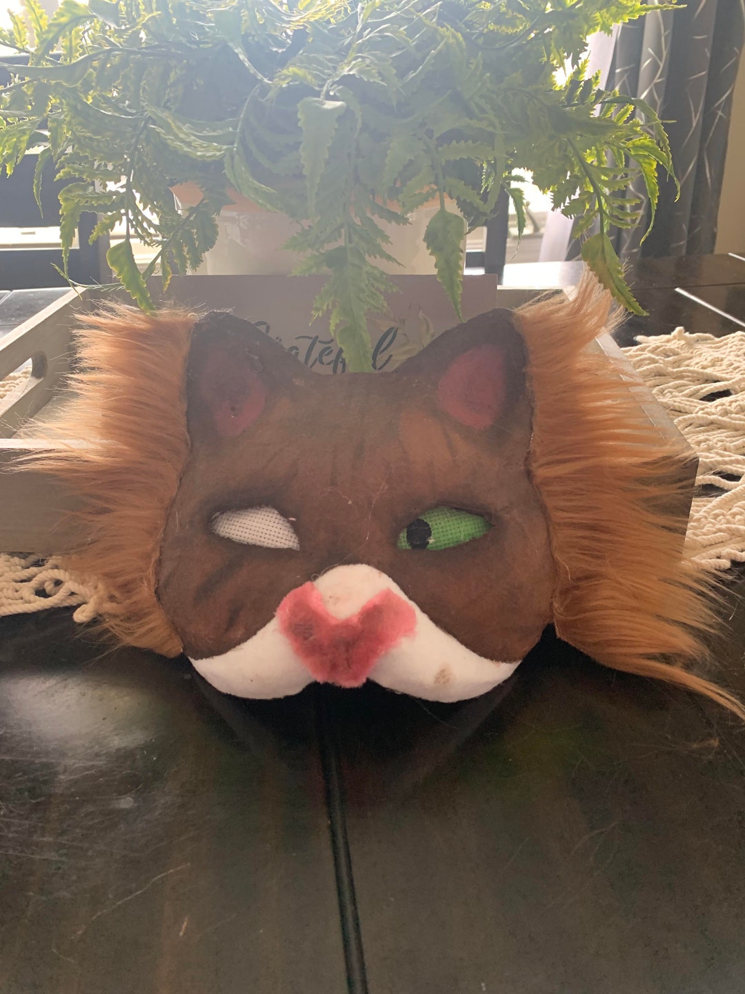Ginger Fluffy Cat Therian Mask Etsy