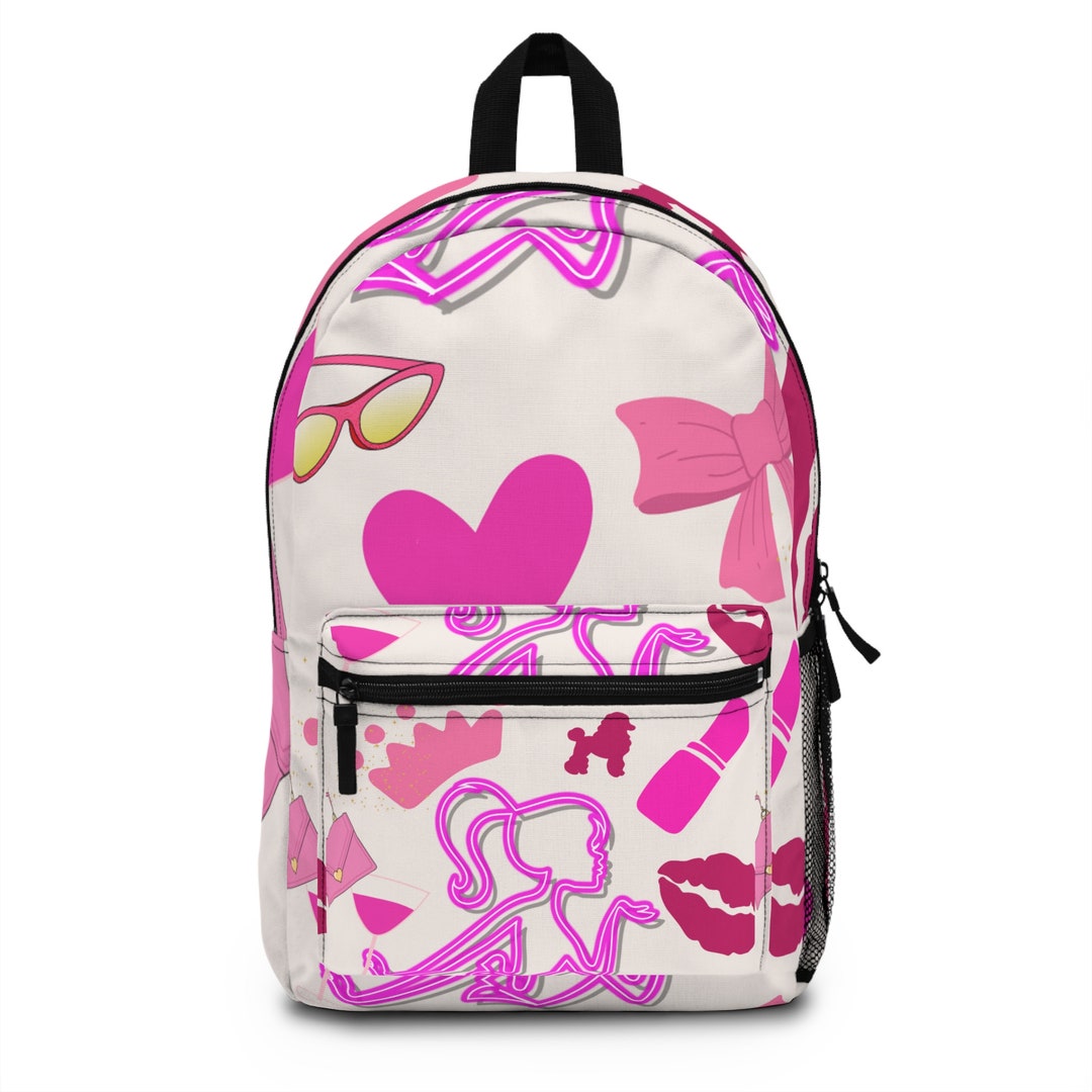 Barbie Backpack for Girls Pink Barbie Backpack Cute School Bag Etsy