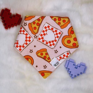 Pizza My Heart - Haustier Hund Katze Druckknopf wendbar Haustier Halstuch Accessoires