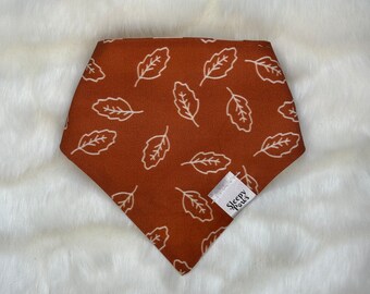 Autumn Leaves - Pet dog cat snap on reversible pet bandana accessories