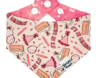 It's My Birthday Pink Pet Bandana