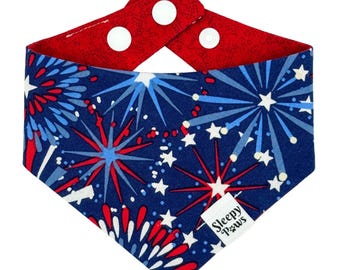 Firework Skies Pet Bandana