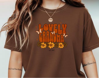 Maglietta della nonna adorabile Comfort Colors®, Maglietta della nonna, Regalo per la nonna, Regali per la prima volta della nonna, Regalo per la nonna dal nipote, Maglietta floreale della nonna