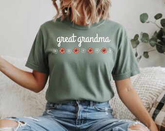 Maglietta della bisnonna Comfort Colors®, regalo per la nonna, maglietta della bisnonna, regalo per annunciare la gravidanza, annuncio del bambino, regalo per la nonna