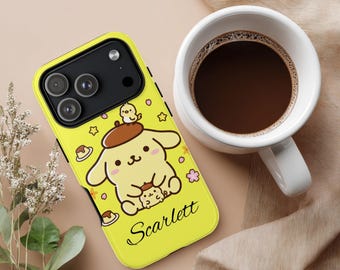 Custodia per telefono Pompompurin, custodia estetica per iPhone 17 Pro Max 16 15 14, custodia per Samsung S23 S24 S25 FE A17, custodia per Pixel XL Pro 9