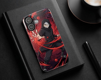 Custodia per telefono Jujutsu Kaisen, custodia per telefono anime, custodia per telefono Crimson Domain Masked Sorcerer / Dark Anime Battle, Blood Power, stile Jujutsu Kaisen