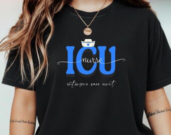 Maglietta per infermiere di terapia intensiva Comfort Colors®, regalo per studenti di infermieristica di terapia intensiva, maglietta per infermiere di terapia intensiva, studente di infermieristica, maglietta per infermiere di terapia intensiva.