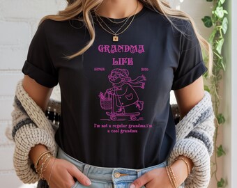 Maglietta "La vita della nonna", regalo per la bisnonna, regali per la prima volta della nonna, maglietta divertente della nonna, non sono una nonna normale, sono una nonna fantastica