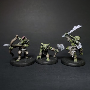 Goblins | Medium | Painted Tabletop Miniatures | Dungeons and Dragons, DND, RPG, TTRPG