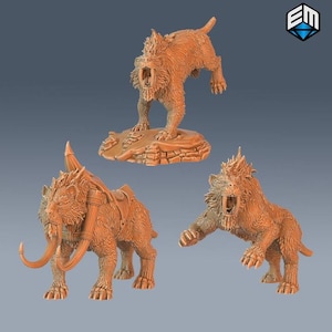 Sabertooth Tiger | Large | Tabletop Miniatures | Dungeons and Dragons, DND, RPG, TTRPG