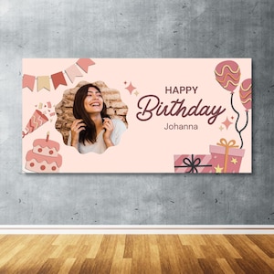 Happy Birthday Banner Gold – 180 X 114 Cm, Polyester, Für Indoor & Outdoor Partys, Foto-Hintergrund
