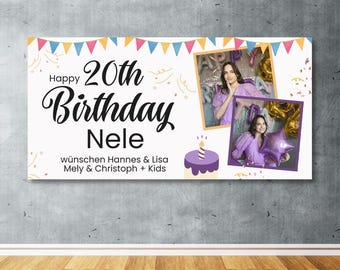 Personalized birthday banner | Birthday | Birthday banner with photo | Birthday party | Birthday decorations