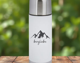 Bergliebe | Thermosflasche | Wandern | Wanderausrüstung | Berge | Geschenk für Wanderer