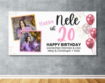 Personalized birthday banner | Birthday | Birthday banner with photo | Birthday party | Birthday decorations