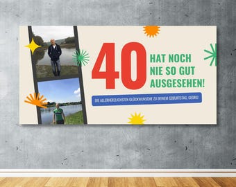 Personalized birthday banner | Birthday | Birthday banner with photo | Birthday party | Birthday decorations