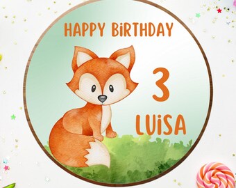 Twizler Geburtstagskarte Zum 4. Geburtstag Für Jungen – Mit Fuchs, Kuchen & Glitzer, Inkl. Geschichte Auf Der Rückseite