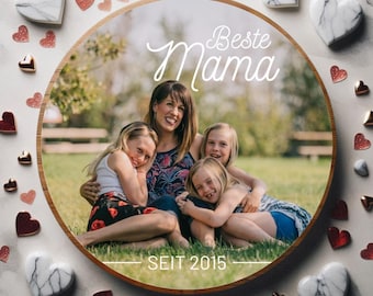 Cake topper with photo | Fondant | Mom | Mother's Day | Mother's Day cake | Mother's Day cake | Mom's birthday cake | Sugar image
