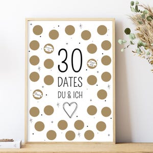 30 Dates - DU & ICH | Perfektes Geschenk für den Partner | Rubbellos | Geschenk zum Valentinstag, Jubiläum, Jahrestag