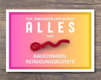 A fun gift for someone who has everything | A small, funny present | A funny gift for him/her | A belly button cleaning brush