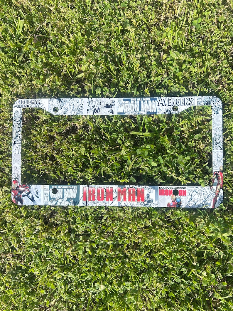 Cadres de plaque d'immatriculation Iron Man Marvel image 1