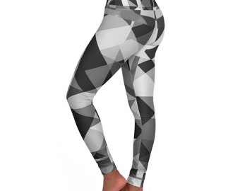 Checker Board High Waisted Yoga Leggings (AOP)