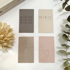 Ensemble de 4 l Planificateurs de voyage imprimés neutres brun beige rose l Dessin au trait minimaliste l Esthétique simple l Décoration de journal d'amour de soi motivante