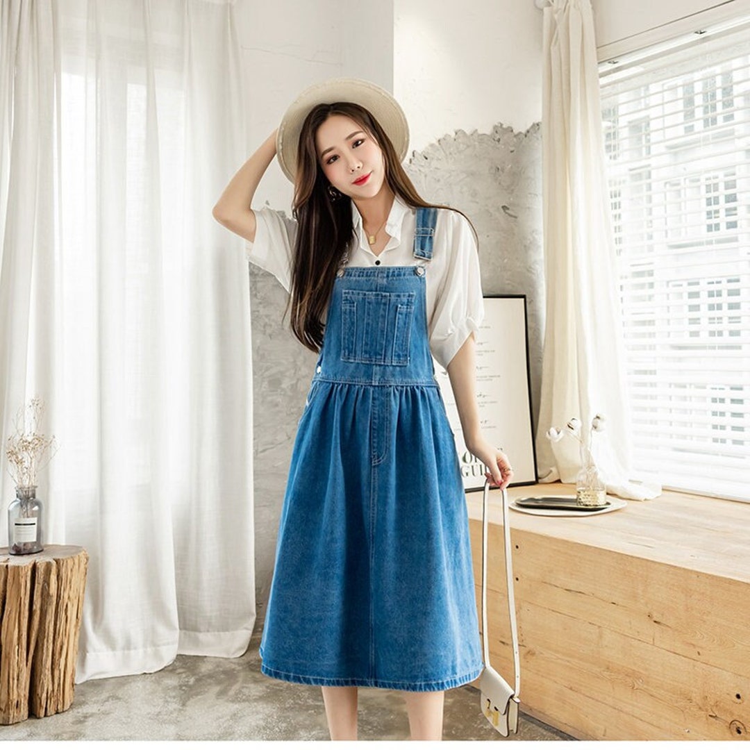 Vickita Denim Midi Dress - Blue